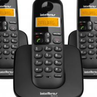 Imagem do anúncio: Telefone Sem Fio Intelbras TS 3113 + 2 Ramais - Identificador de Chamada Conferência Preto