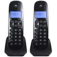 Imagem do anúncio: Telefone Sem Fio Motorola MOTO700-MRD2 + 1 Ramal - Identificador de Chamada Preto.