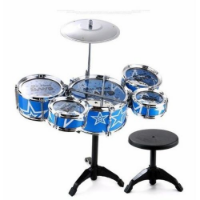 Imagem do anúncio: Mini Bateria Musical Infantil 5 Tambores Com Banco - Jazz Drum