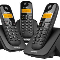 Imagem do anúncio: Telefone Sem Fio Intelbras TS 3113 + 2 Ramais - Identificador de Chamada Conferência Preto