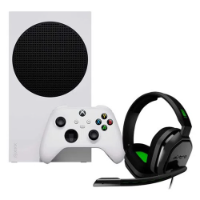 Imagem do anúncio: Console Xbox Series S 500GB 1 Controle Branco + Headset ASTRO Gaming A10 para Xbox PlayStation PC Mac Preto/Verde