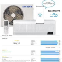 Imagem do anúncio: ⭐Frete Grátis Alguns Locais ▪Ar Condicionado Sem Vento Samsung WindFree Quente e Frio 12.000 btus 220V - Tecnologia Inverter