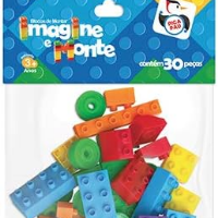 Imagem do anúncio: *Frete Grátis Prime ▪Blocos de Montar Imagine e Monte 30 Peças, Pica Pau Brinquedos, Multicor